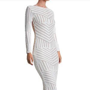 Like new Dress the Population Emery Long Sleeve Sequin Cocktail Dress